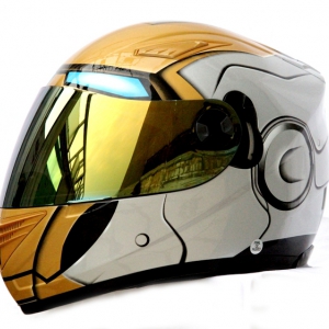 Masei 830 電單車頭盔 銀 IRON M碼