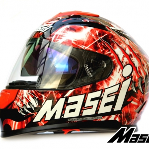 Masei 833 電單車頭盔 橙色 XL