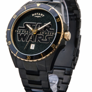 THE FORCE AWAKENS WATCH 金圈黑 色鋼殼 配 鋼帶