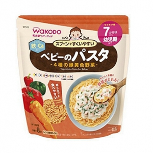 日本 Wakado和光堂嬰兒黃綠色蔬菜意粉115g(7個月起)