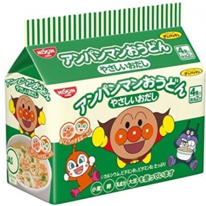 日清食品 小熊小狗幼兒烏冬面強化維B與鈣海鮮清湯味 4個裝