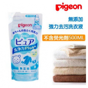 Pigeon 貝親 Pure 嬰兒衣物強力洗滌劑 替換裝 500mL x4