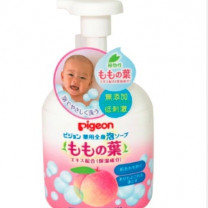 Pigeon 貝親 兒童藥用全身泡沫肥皂 桃葉 450ml x2