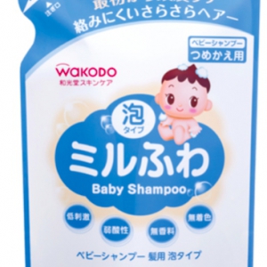 和光堂 嬰兒溫和牛奶泡沫洗髮水 補充裝 400mL x3